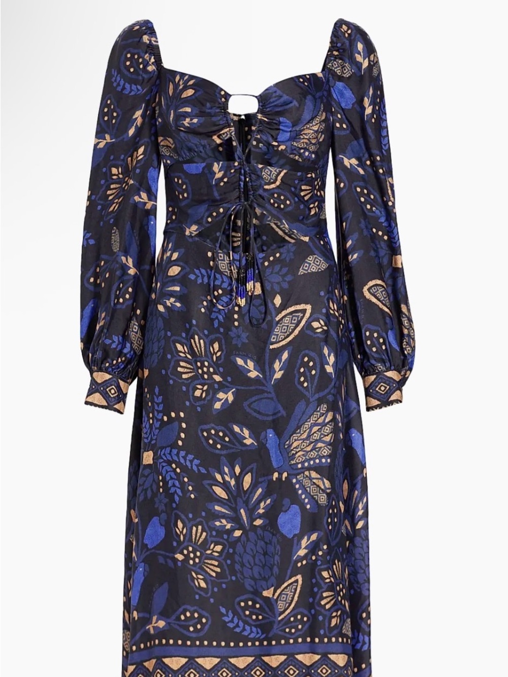 FARM Rio Macaw Forest Cutout Midi-Dress - NWT / medium